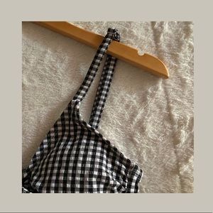 SOLD               gingham bow-front bikini top
